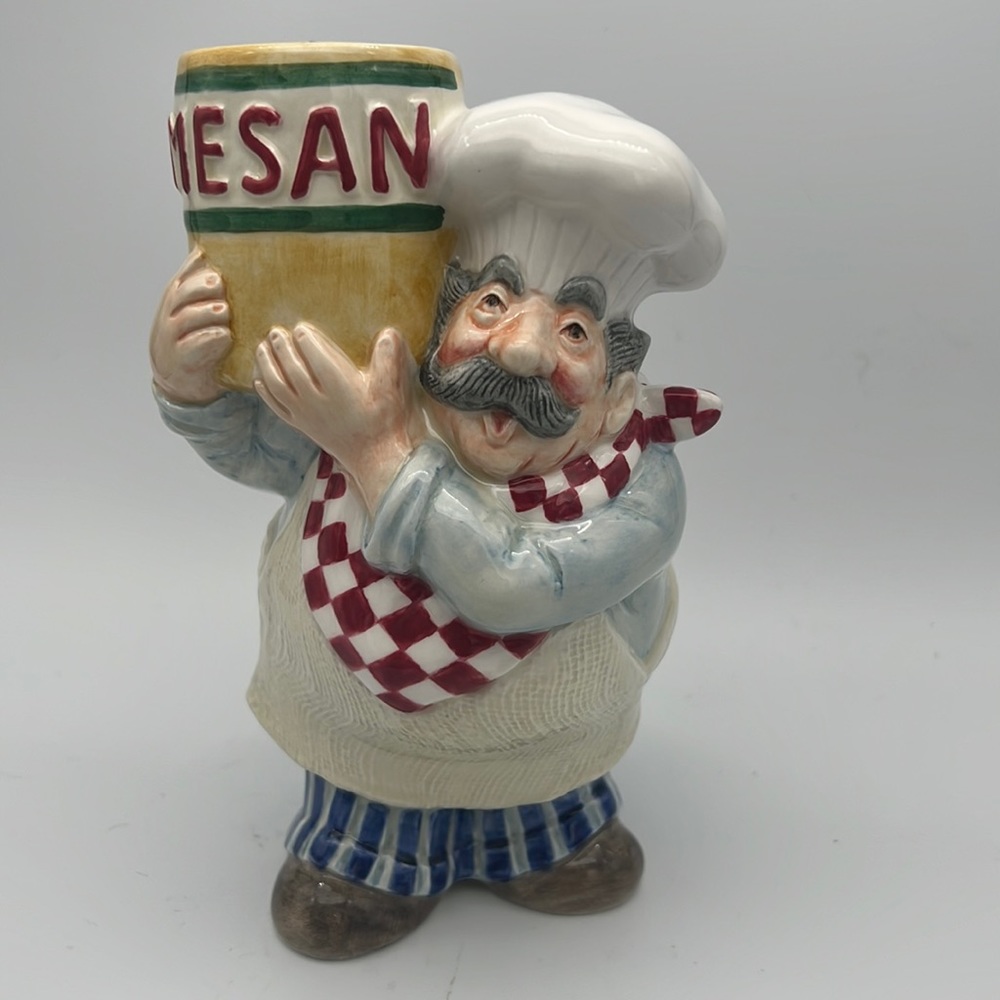 FRITZ AND FLOYD Essentials PARMESAN CHEESE SHAKER Ceramic Italian Pasta Chef